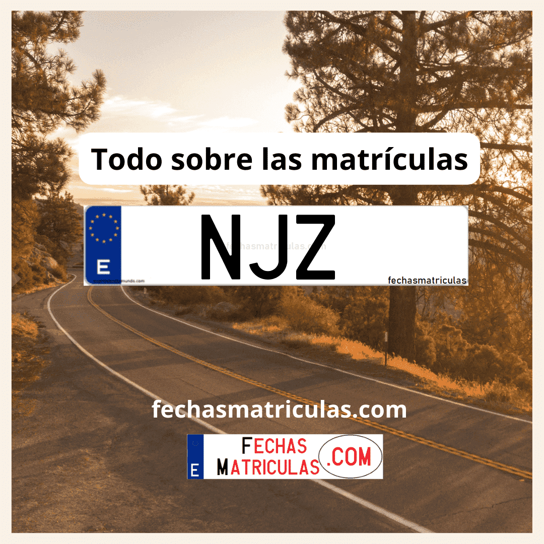 Matrícula de coche NJZ
